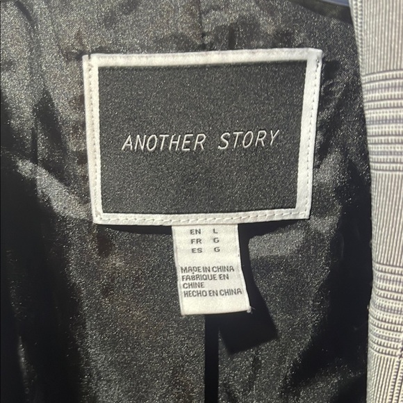 Gray Plaid Blazer by another story - Picture 2 of 7